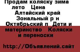 Продам коляску зима - лето › Цена ­ 5 500 - Алтайский край, Зональный р-н, Октябрьский п. Дети и материнство » Коляски и переноски   
